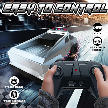 Remote Control Car Toys, 1:22 RC Trucks Toy for Boys, RC Car with Light and Loadspace, 4WD Electric Vehicle Toys, Birthday Gifts for Boys/Girls Age 4 5 6 7 8 9 10-12+