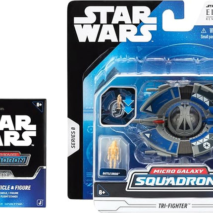 STAR WARS Micro Galaxy Squadron Vulture Droid Mystery Bundle - 3-Inch Vehicle and 2.5-Inch Vehicle with Micro Figure Accessories