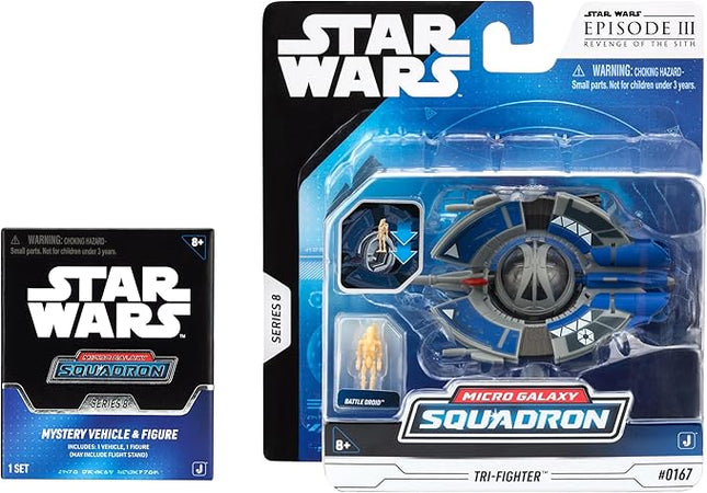 STAR WARS Micro Galaxy Squadron Vulture Droid Mystery Bundle - 3-Inch Vehicle and 2.5-Inch Vehicle with Micro Figure Accessories