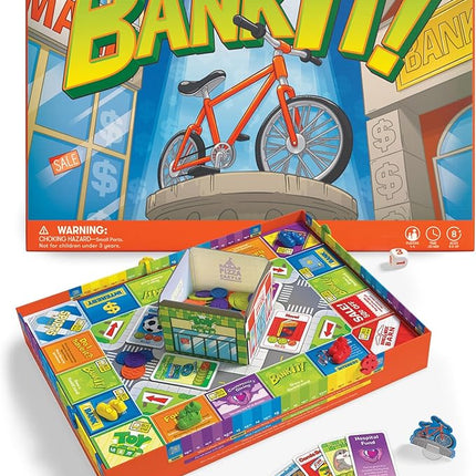 SimplyFun BankIt! - Money Game for Kids - Learn to Save, Spend, Donate, Earn Bank Interest and More - Game for Kids Ages 8 and Up, 1 to 4 Players