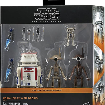 Star Wars The Black Series 4 Pack Collectible Figures: R5-D4, BD-72 and The Mandalorian Mechanical Droids