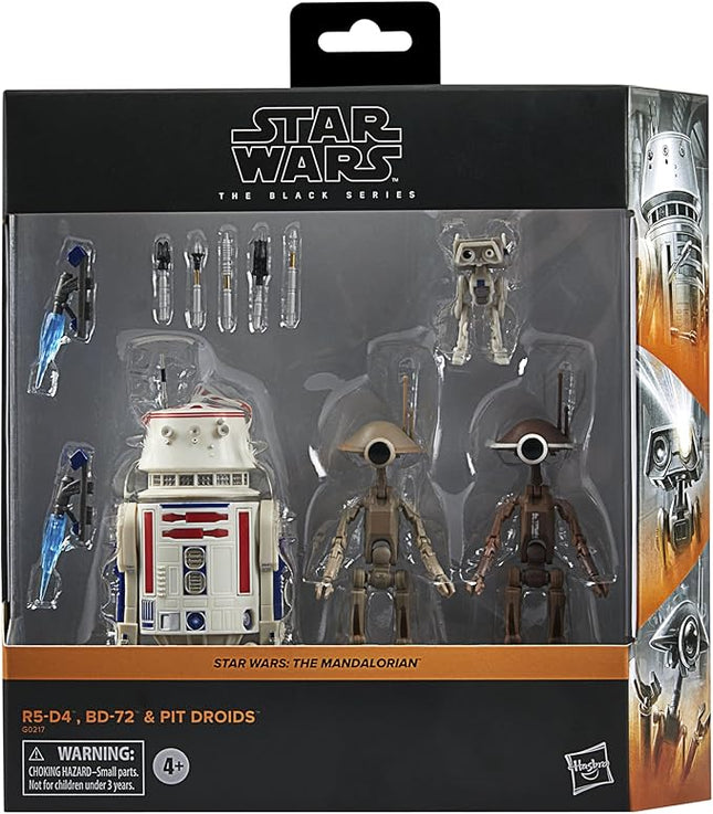 Star Wars The Black Series 4 Pack Collectible Figures: R5-D4, BD-72 and The Mandalorian Mechanical Droids