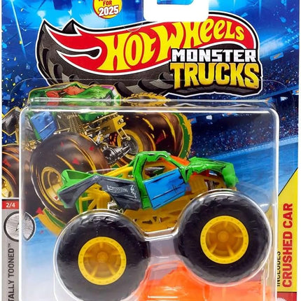 Hot Wheels Monster Trucks Totaled, Totally Tooned 2/4 Includes Crushed Car