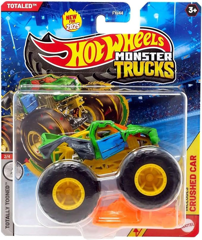 Hot Wheels Monster Trucks Totaled, Totally Tooned 2/4 Includes Crushed Car
