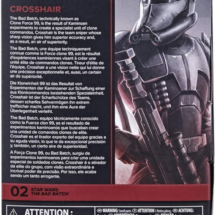 STAR WARS The Black Series Bad Batch Crosshair Toy 6-Inch-Scale The Clone Wars Collectible Figure, Toys for Kids Ages 4 and Up