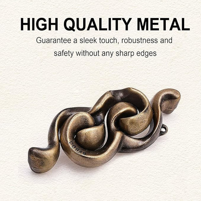 6 PCS Metal Brain Teaser Puzzles Logic Metal Puzzle for Adult Kid Toy Lock Puzzles Gift for Adults Teenagers Kids