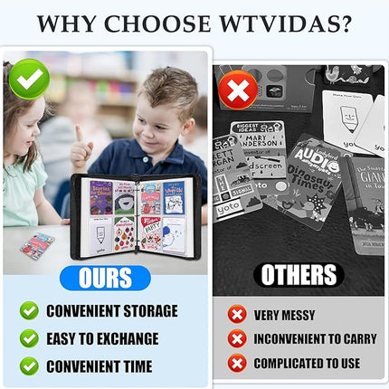 Yoto Card Holder for Yoto Player Cards,480 Pockets Large Capacity Card Case Binder,Portable Waterproof Card Storage Bag with Removable Sleeves for Yoto Story Mini Player Cards