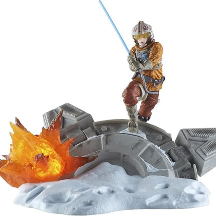 Star Wars Black Series Luke Skywalker Statue Centerpiece - Action Packed Display of a Classic Scene - Light Up Feature - 3 AAA Batteries Not Included - Add More Characters to Build the Scene
