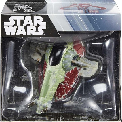 Hot Wheels Star Wars Starships Select Boba Fett's Starship, Premium Collectable Replica with Movable Part & Display Stand