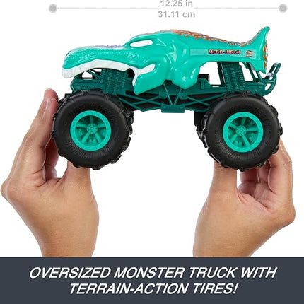 Hot Wheels Monster Trucks Mega-Wrex Battery-Powered RC Truck with All-Terrain Tires