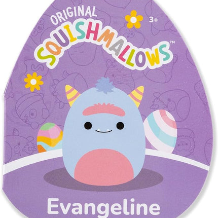 Squishmallows Original 8in Evangeline The Blue Monster – Official Jazwares Easter Plush (Little)