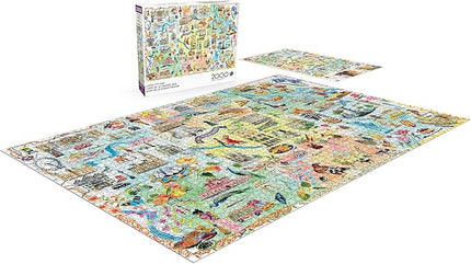 Buffalo Games - Fay Ford - Large City Map - 2000 Piece Jigsaw Puzzle for Adults - Challenging Puzzle Perfect for Game Nights - Finished Size is 38.50 x 26.50