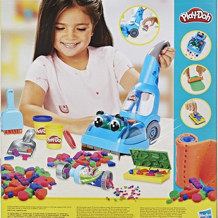 Play-Doh Zoom Zoom Vacuum Cleaner Toy, 6 Accessories & 5 Cans of Assort. Colors, Cleaning Toys for Kids, Back to School Classroom Supplies, Preschool Toys, Ages 3+