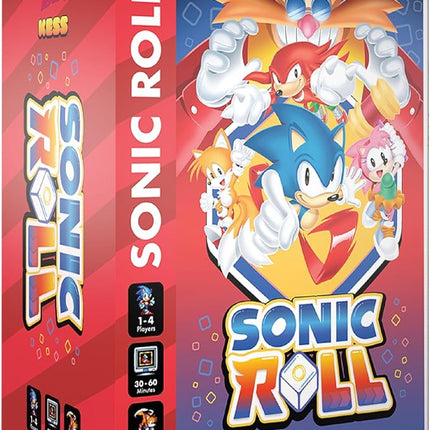 KESS - Sonic Roll Board Game: Roll Through 4 Classic Zones, 1-4 Players Thrilling Tabletop Adventure Game for Ages 14+