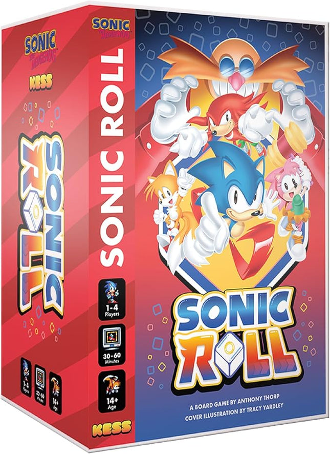KESS - Sonic Roll Board Game: Roll Through 4 Classic Zones, 1-4 Players Thrilling Tabletop Adventure Game for Ages 14+