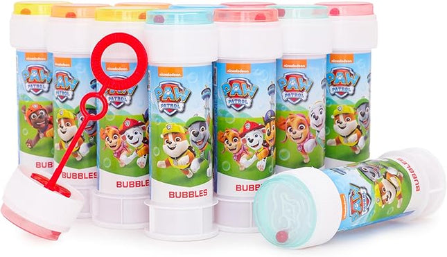 Toyland® Pack of 12 Paw Patrol Bubbles with Wands, 2 fl oz Solution & Novelty Maze Lid - Pocket Money & Party Bag Toys