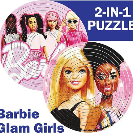 Spin Flip Puzzle: Barbie Glam Girls, 3D Puzzle, Challenging, Fun, Interactive Brain Teaser for Kids and Adults, Stimulates Creativity