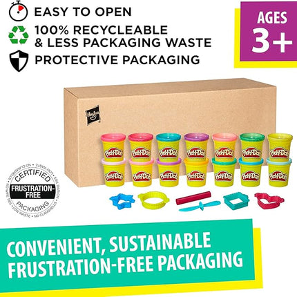 Play-Doh Sparkle and Bright 14 Pack, Non-Toxic Modeling Compound, 3-Oz Cans, Back to School Classroom Supplies, Preschool Toys, Ages 3+ (Amazon Exclusive)