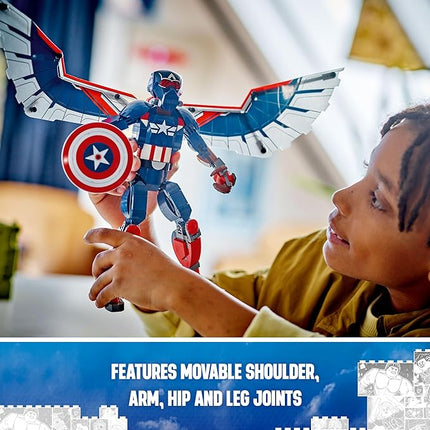 LEGO Marvel New Captain America Construction Figure - Buildable Action Figure - Birthday Gift for Boys and Girls Ages 8+ - Avengers Super Heroes Toy for Kids - 76296