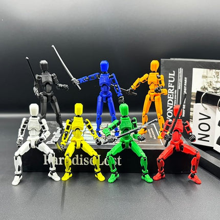12PCS Assembly Completed T13 Action Figure 3D Printed Multi-Jointed Movable,Lucky 13 Action Figures,Multi-Articular Action Figures,Desktop Decorations,Creative Gifts (12PCS)
