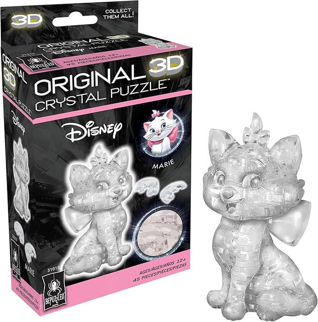 BePuzzled | Disney Marie Original 3D Crystal Puzzle, Ages 12 and Up