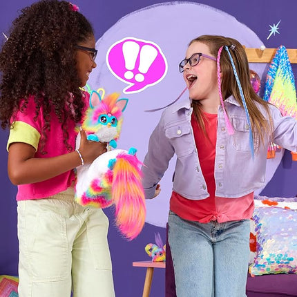 FURBY DJ Interactive Toy, Super Snuggly Rainbow Electronic Plush with Music, Lights, Motion, & Games, Speaks English & Furbish, 32in Long, Ages 6+