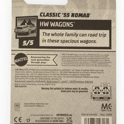 Hot Wheels Classic '55 Nomad, HW Wagons 5/5 [red] 243/250