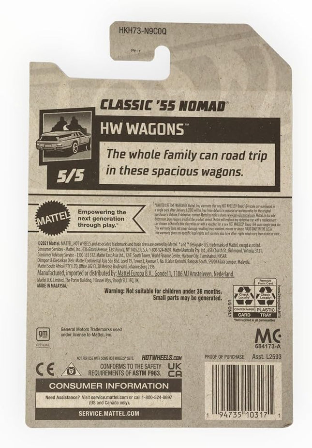 Hot Wheels Classic '55 Nomad, HW Wagons 5/5 [red] 243/250