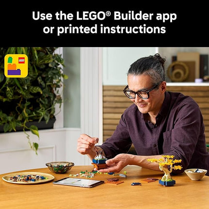 LEGO Botanicals Mini Bonsai Trees Building Set - Artificial Bonsai Tree Building Blocks for Adults, Ages 18+ - DIY Home and Office Decor for Men and Women - Gift for Christmas - 10373