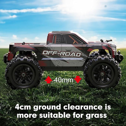 MEW4 1/16 4X4 RC Offroad Truck - RTR Durable Beginner RC Car, High Speed 38 Km/h, Remote Control Monster Truck with 2 1500 mAh Batteries,Gifts for Adult and Boys
