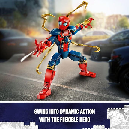 LEGO Marvel Iron Spider-Man Construction Figure Building Toy - Kids Pretend Play Posable Action Figures for Boys & Girls, Ages 8+ - Gift for Birthdays - 76298
