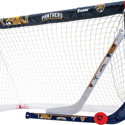 Franklin Sports NHL Mini Hockey Set - Kids Indoor Knee Hockey Goal, Ball, + 2 Stick Combo - Youth Team Indoor Toy Set - Official - Ages 3+