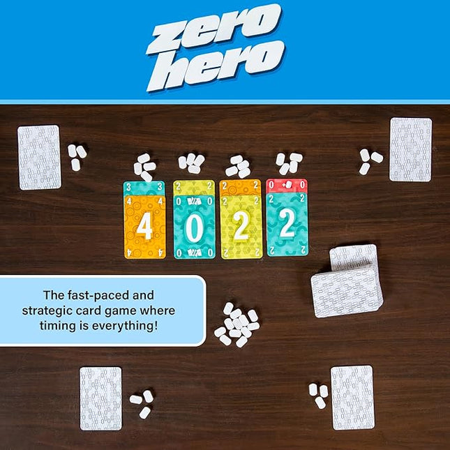 Zero Hero – Fast-Paced Card Game for 2-4 Players – Fun Family Game for Kids and Adults Ages 8+ – Quick 20-Minute Gameplay