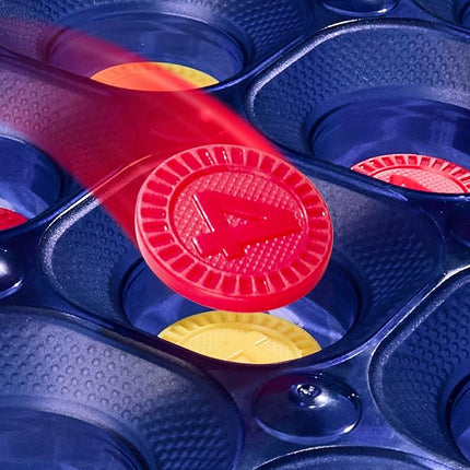 Connect 4 Frenzy Game | Bounce Discs 4 The Win | Family Party Games for Kids, Teens, and Adults | Ages 8+ | 2 to 6 Players | 10 Mins. | Portable Games