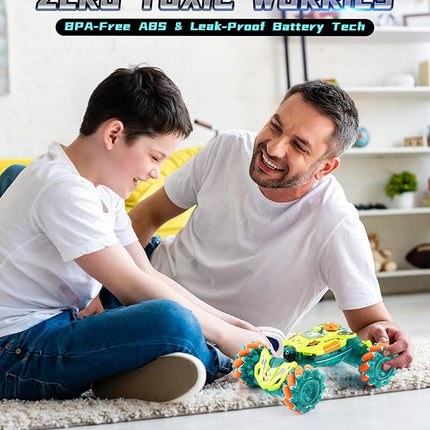 A ALPHA Gesture Remote Control Car, RC Stunt Car with 360° Flips 2.4GHz 4WD Remote Control Toy with Lights Music Birthday Xmas Gift for Boys 5 6 7 8-12 Year Old