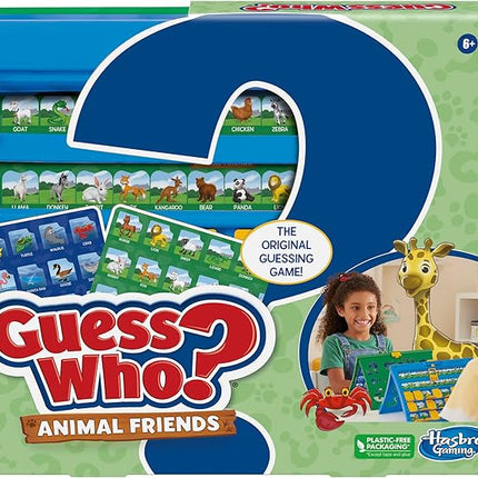 Hasbro Gaming Guess Who? Animal Friends Game | 2 Double-Sided Animal Sheets | 2-Player Board Games for Kids | Back to School Gifts | Ages 6+ (Amazon Exclusive)