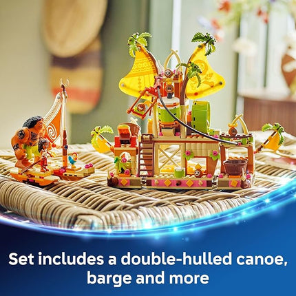 LEGO Disney Moana 2 Kakamora Barge Kids Toy - Pretend Play Building Set for Boys and Girls, Ages 7+ - 9 Characters, Including Moana, Maui, Kotu, and HeiHei - Gift Idea for Birthdays - 43258