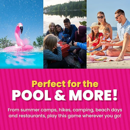 Taco Cat Goat Cheese Pizza Pool Edition Wildly Entertaining Waterproof Card Game for Outdoor Game Days | Easy to Play with 10 Minute Rounds | Fun for Kids, Teens, Adults, and Families | 2-8 Players