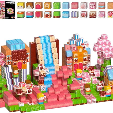 150Pcs Magnetic Building Blocks,Magnetic Cubes Pink Princess Set for Kids Age 3+ Girls Stacking Building for Kids Magent Blocks Constrcution Preschool Learning Toys Birthday Gifts