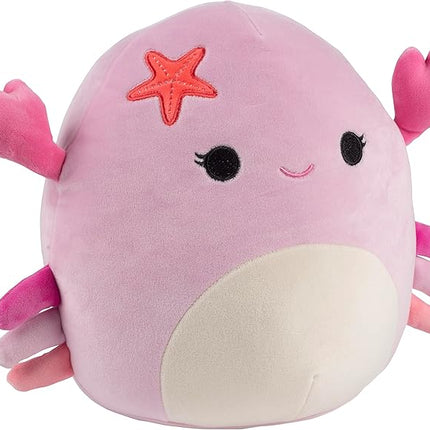 Squishmallows Original 10-Inch Cailey The Pink Crab - Official Jazwares Plush - Collectible Soft Squishy Stuffed Animal Toy - Gift for Kids, Girls & Boys - Add to Your Squad