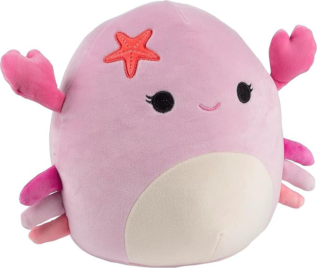 Squishmallows Original 10-Inch Cailey The Pink Crab - Official Jazwares Plush - Collectible Soft Squishy Stuffed Animal Toy - Gift for Kids, Girls & Boys - Add to Your Squad