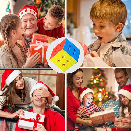 CFMOUR 10 Pack 3x3 Speed Cube Set - Moyu Meilong 3C, Stickerless Magic Cubes Bundle 3x3x3- Fast Turning Birthday Party Easter Valentines Day Gifts Puzzle Game Brain Toy for Kids and Adult ﻿