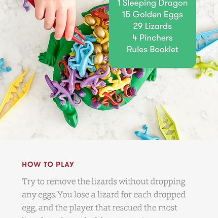 SimplyFun Dreaming Dragon - A Game for Kids Based on Steady Hands, Concentration, and A Little Luck - 2 to 4 Players - Kids Game Ages 6 & Up