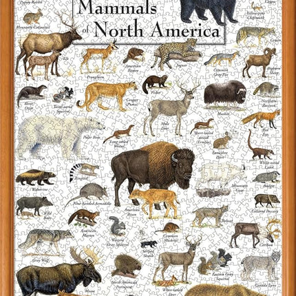 MasterPieces 1000 Piece Jigsaw Puzzle for Adults, Family, Or Youth - Land Mammals of North America - 19.25"x26.75"