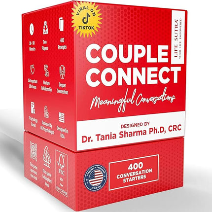 Couple Conversation Games & 400 Activities for Adults, Fun Board Card Game for Adult Couples in Relationship - Birthdays, Wedding, Bridal Shower, Wife Husband Gift, 2 Players Date Night Ideas Gifts