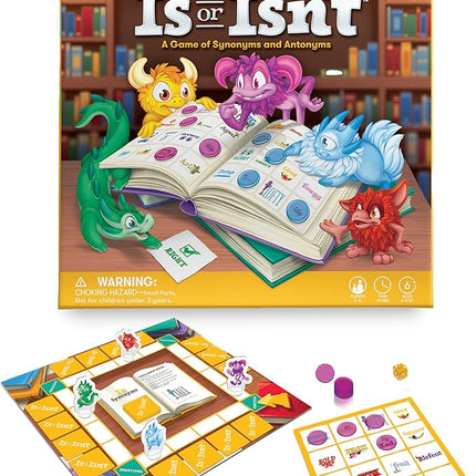 SimplyFun Is or Isn’t - Expand Vocabulary Skills by Identifying Synonyms and Antonyms - an Engaging and Educational Bingo Game for Kids - for 2 to 5 Players, Ages 6 & Up