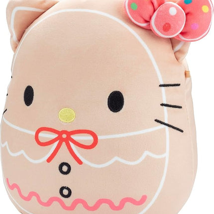 Squishmallows Original 8-Inch Hello Kitty Gingerbread Cookie - Official Jazwares Sanrio Christmas Plush - Collectible Soft & Squishy Stuffed Animal Toy- 2025 Limited Edition Gift for Kids,Girls & Boys