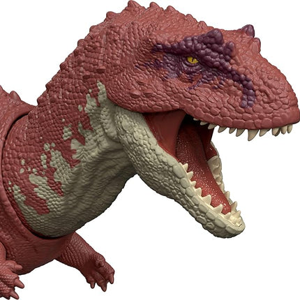 Mattel Jurassic World Rebirth Wild Roar Dinosaur Toy, Aucasaurus with Tail Controlled Chomp, Posable Multi Direction Attack & Sound, Digital Play