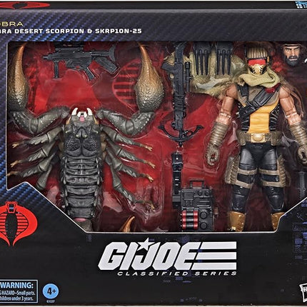 G.I. Joe Classified Series #180, Cobra Desert Scorpion & SKRP10N-25, Collectible 6 Inch Action Figure with 12 Accessories