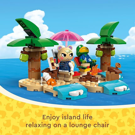 LEGO Animal Crossing Kapp’n’s Island Boat Tour, Buildable Video Game Toy for Kids, Includes 2 Minifigures from The Series Marshal and Kapp'n, Animal Crossing Toy for 6 Year Old Boys and Girls, 77048